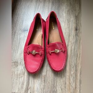 Coach Arlene Turnlock Leather Loafers Size 9B